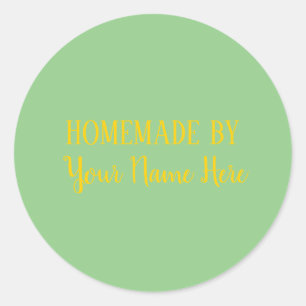 Sticker Rond Fait Maison Par Boulangerie Gâteau Gâteau Fun
