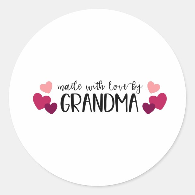 Sticker Rond Fait Par Grand-Mère (Devant)