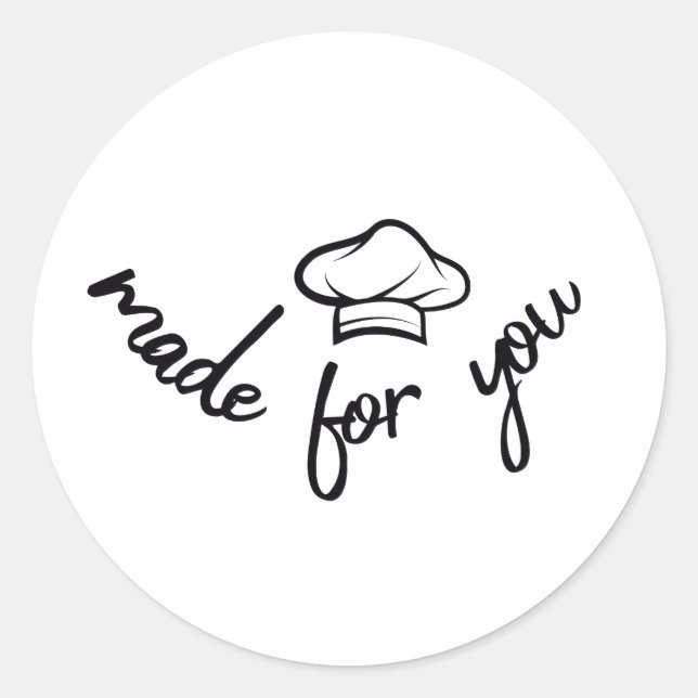 Sticker Rond Fait pour vous ovale (Devant)