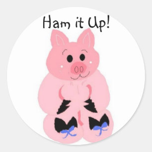 Sticker Rond Faites le cochon !