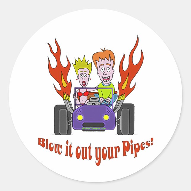 Sticker Rond Faites-le sauter vos tuyaux (Devant)