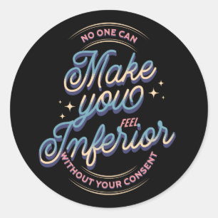 Sticker Rond Faites-vous sentir inférieur Roosevelt droits des