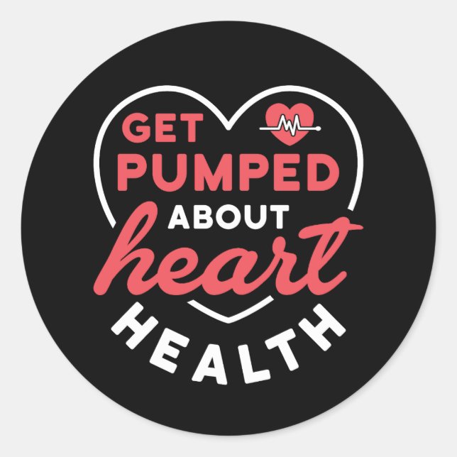 Sticker Rond Faites-vous taper sur la santé cardiovasculaire (Devant)