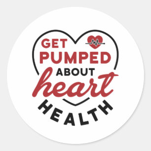 Sticker Rond Faites-vous taper sur la santé cardiovasculaire