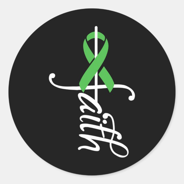 Sticker Rond Faith Maladie du rein - Ribbon Maladie du rein (Devant)