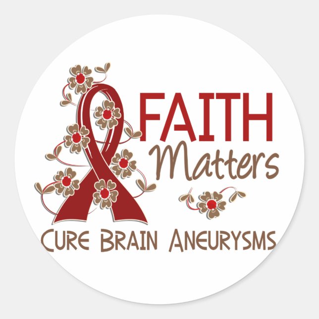 Sticker Rond Faith Matters 3 Aneurysme cérébral (Devant)