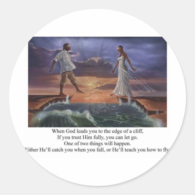 Sticker Rond Faith Walk (Devant)