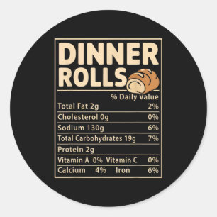 Sticker Rond Faits nutritionnels des petits pains funéraires Dr