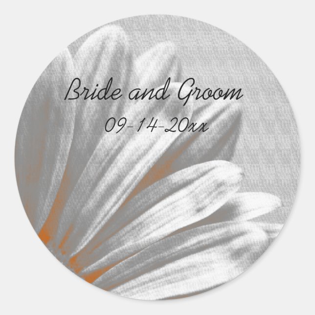 Sticker Rond Faits saillants floraux Sceau d'enveloppe Mariage (Devant)