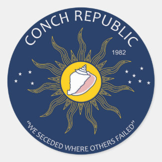 Sticker Rond FAKES Authentic Conch Republic