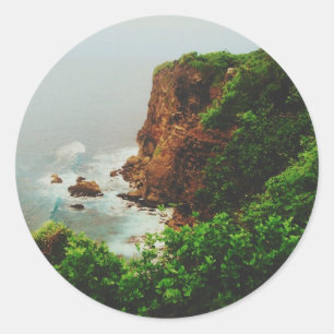 Sticker Rond Falaises d'Uluwatu - Bali - Indonésie