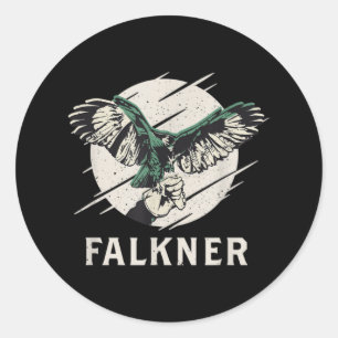 Sticker Rond Falkner I Falconry Chasse Oiseau de proie Chasse