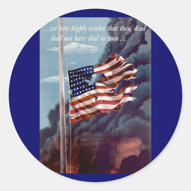 Sticker Rond Fallen Mais Pas Oublié (Devant)