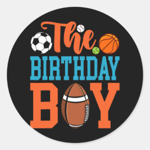 Sticker Rond Famille de jumelage de sports pour enfants