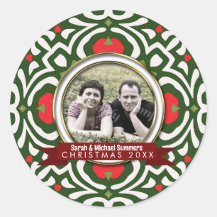 Sticker Rond Famille de vacances amis Keepsaké Memento cadeau