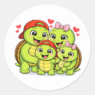 Sticker Rond Famille pour toujours