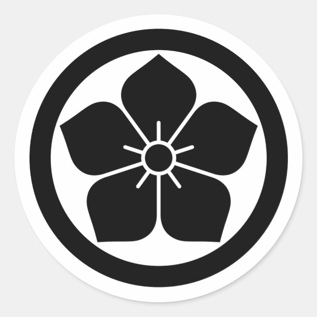 Sticker Rond [Family Crests] Kikyo flower inside a circle (Devant)
