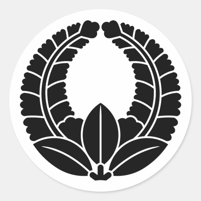 Sticker Rond [Family Crests] Rising wisteria (Devant)