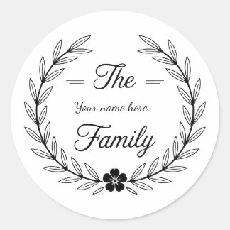 Sticker Rond Family monogram sticker.