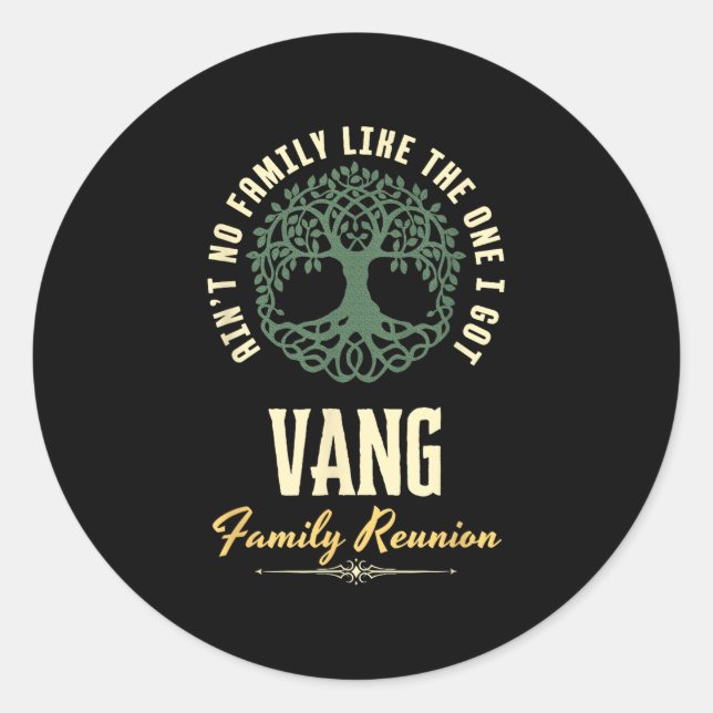 Sticker Rond Family Reunion 2025 Matching Design - Vang  (Devant)