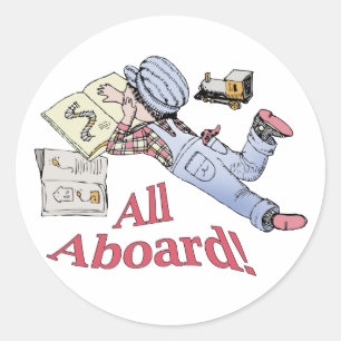Sticker Rond Fanatique du train