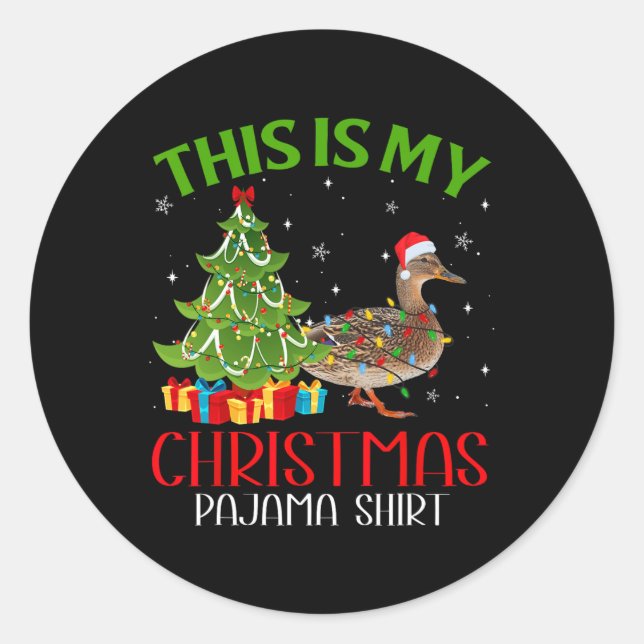 Sticker Rond Fantastique Noël Père Noël Lumières C'Est Mon Cana (Devant)
