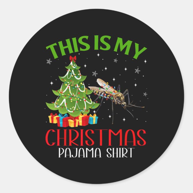 Sticker Rond Fantastique Noël Père Noël Lumières C'Est Mon Chri (Devant)