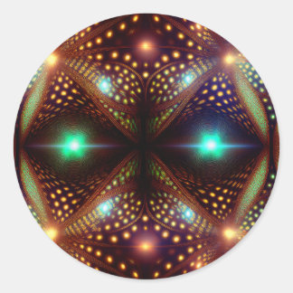 Sticker Rond Fantasy Mandelbrot Fractal