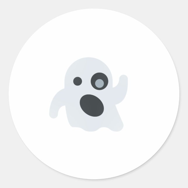Sticker Rond fantôme émoji (Devant)