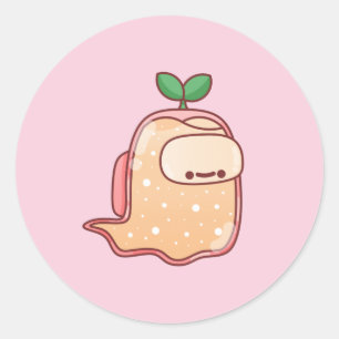 Sticker Rond Fantôme plante