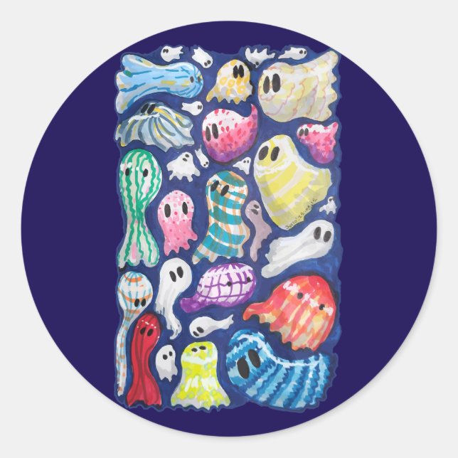 Sticker Rond Fantômes inclusifs (Devant)