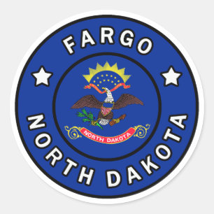 Sticker Rond Fargo Dakota du Nord