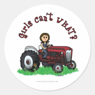 Sticker Rond Farmer rouge clair