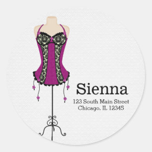 Sticker Rond Fashion Lingerie (rose)