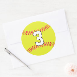 Sticker Rond Fastpitch Softball Player nombre ou lettres person