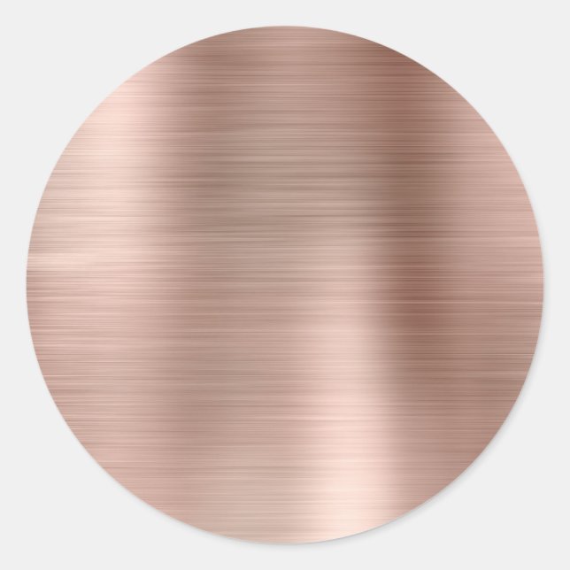 Sticker Rond Fausse Rose Métal Doré Vierge (Devant)