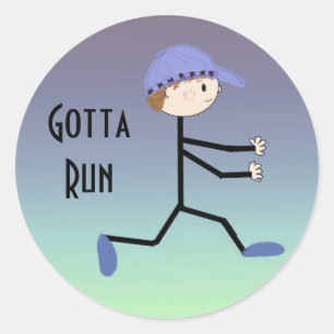 Sticker Rond Faut Courir