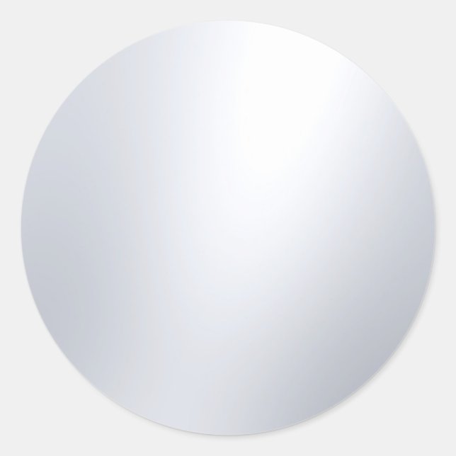 Sticker Rond Faux Argent Blank Modèle Glamor Design élégant (Devant)