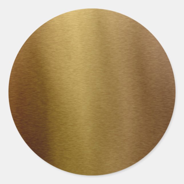 Sticker Rond Faux Bronze Arrière - plan en métal brossé inoxyda (Devant)