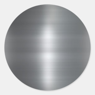 Sticker Rond Faux brossé métal acier inoxydable Arrière - plan