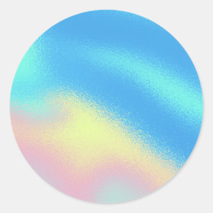 Sticker Rond Faux Holographique Bright Custom