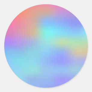 Sticker Rond Faux Holographique Bright Custom tendance
