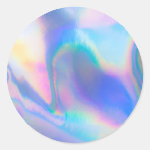 Sticker Rond Faux Holographique Personnalisé tendance
