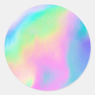 Sticker Rond Faux Holographique Personnalisé tendance