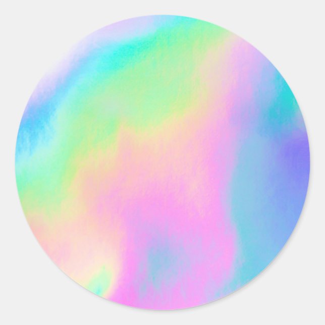 Sticker Rond Faux Holographique Personnalisé tendance (Devant)