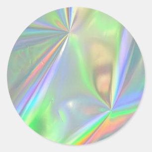 Sticker Rond Faux Holographique Personnalisé tendance