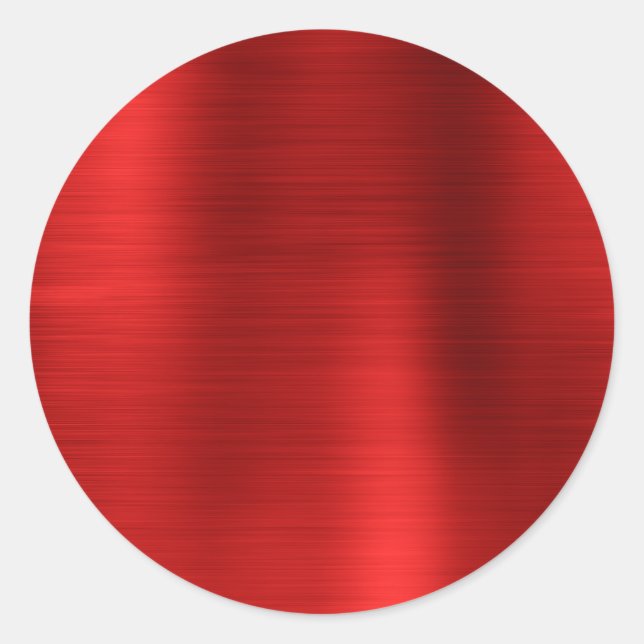 Sticker Rond Faux métallisé rouge vide (Devant)