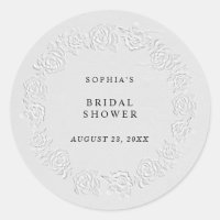 Faux Roses Blanches en Relief Mariage Prénuptial