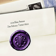 Faux Wax Seal Deep Impression Purple 3