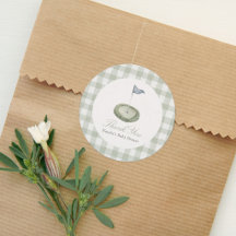 Faveur de Baby Shower de Golf Gingham Vert Sauge